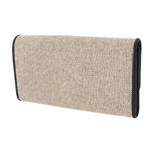 Louis Vuitton Portefeuille Long Canvas Beige Capucines Blue Leather Wallet Navy